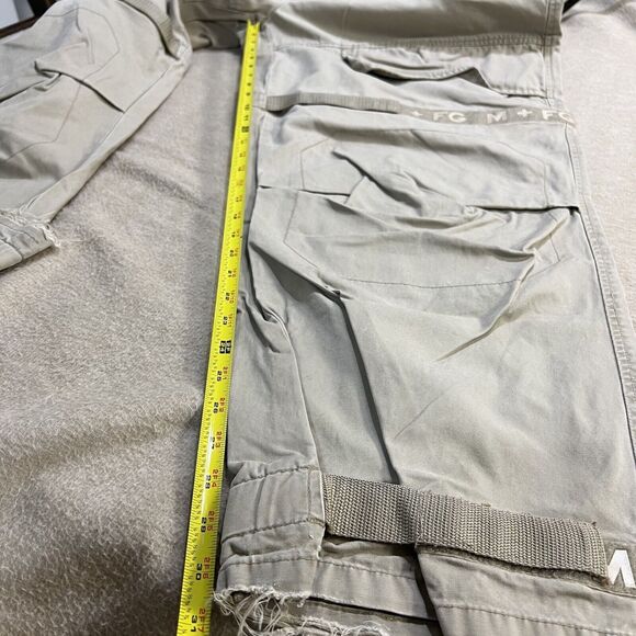 Marithe Francois Girbaud Cargo Pants Mens Size 42 Beige Adjustable Straps Y2K - Picture 13 of 16